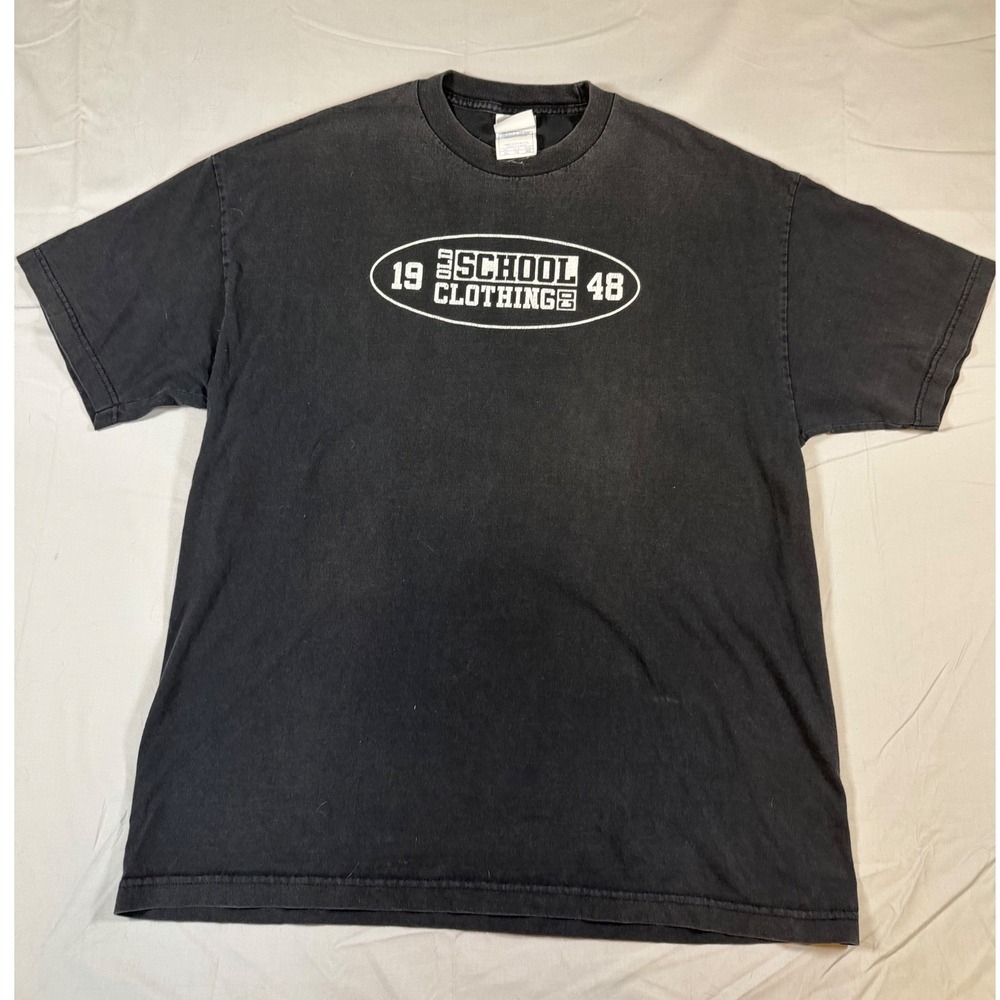 Vintage Alstyle Old School Clothing Co Graphic T-Shirt Black XL USA Fabric